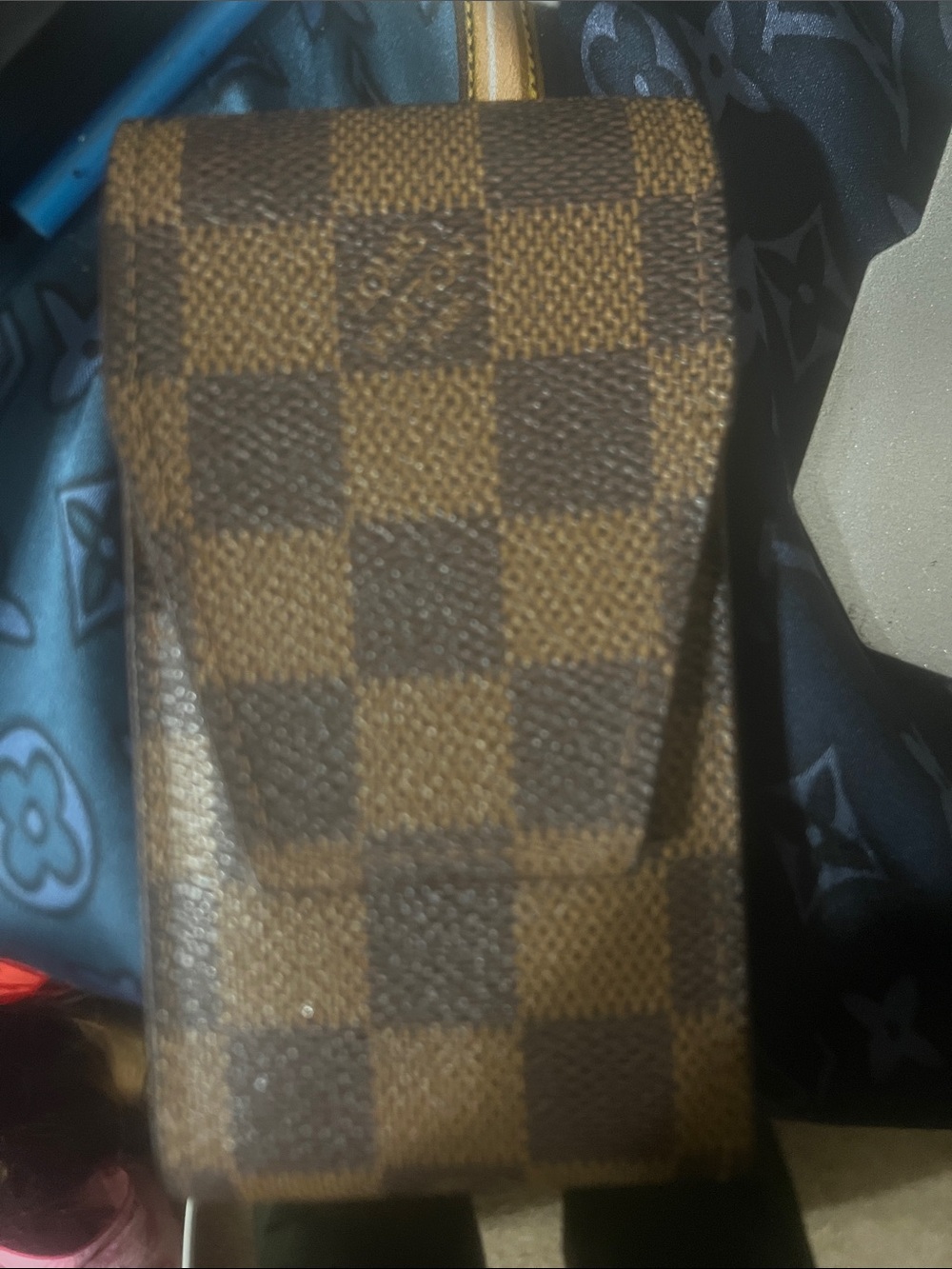 Authentic LOUIS VUITTON Damier Cigarette Miscellaneous Card Case Pouch France